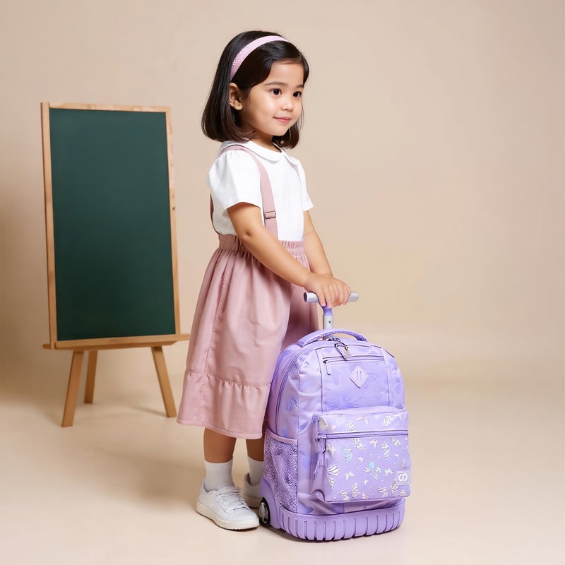sami_studio 17 Inch Trolley-Butterfly-Collection-2 Cmprt With Zip- (Polyester ) Multicolor \ 43X28X13 - Image 3